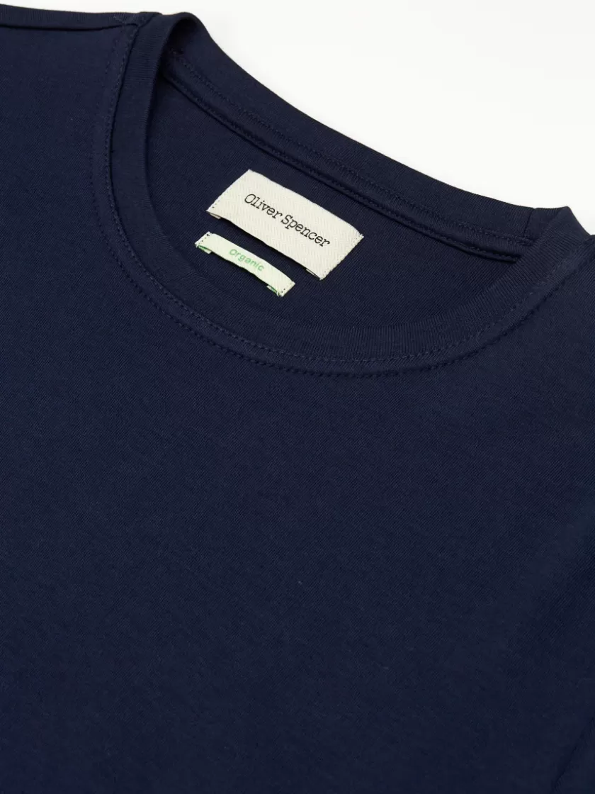 Oliver Spencer Heavy T-Shirt Tavistock Navy Cheap