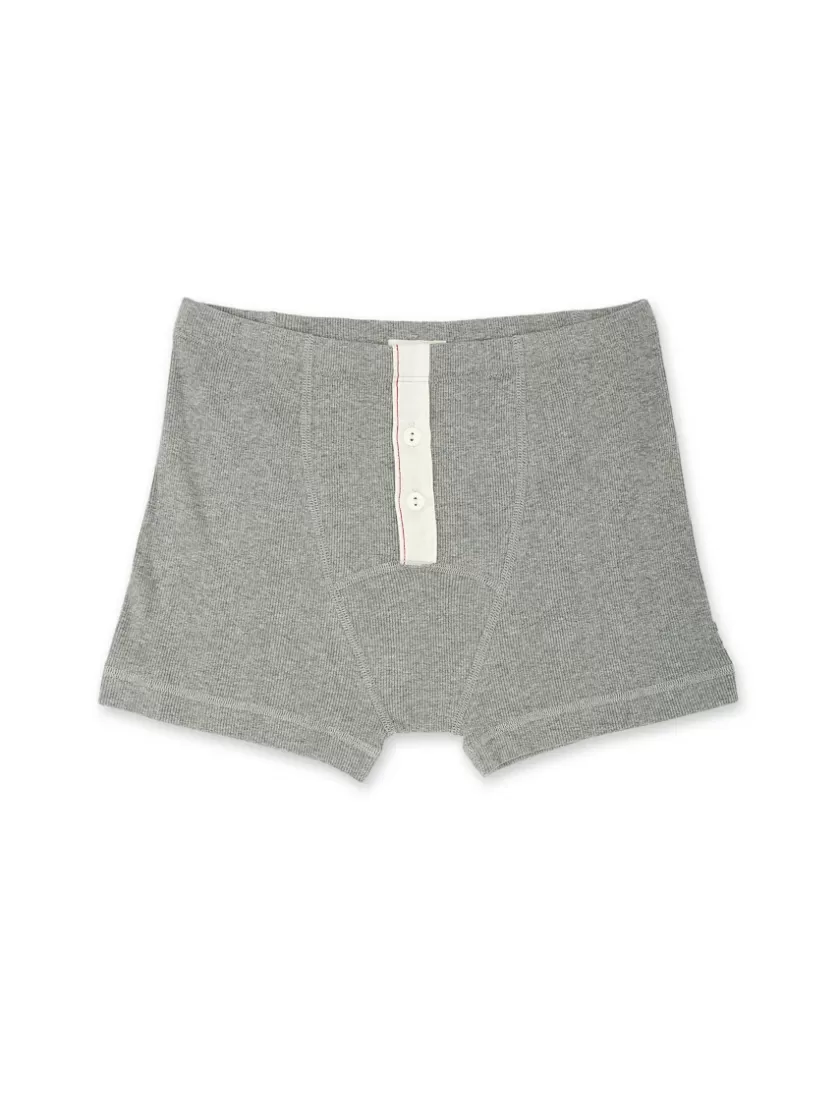 Oliver Spencer Hemen Biarritz Albar Grey Organic Cotton Boxer Brief Shop