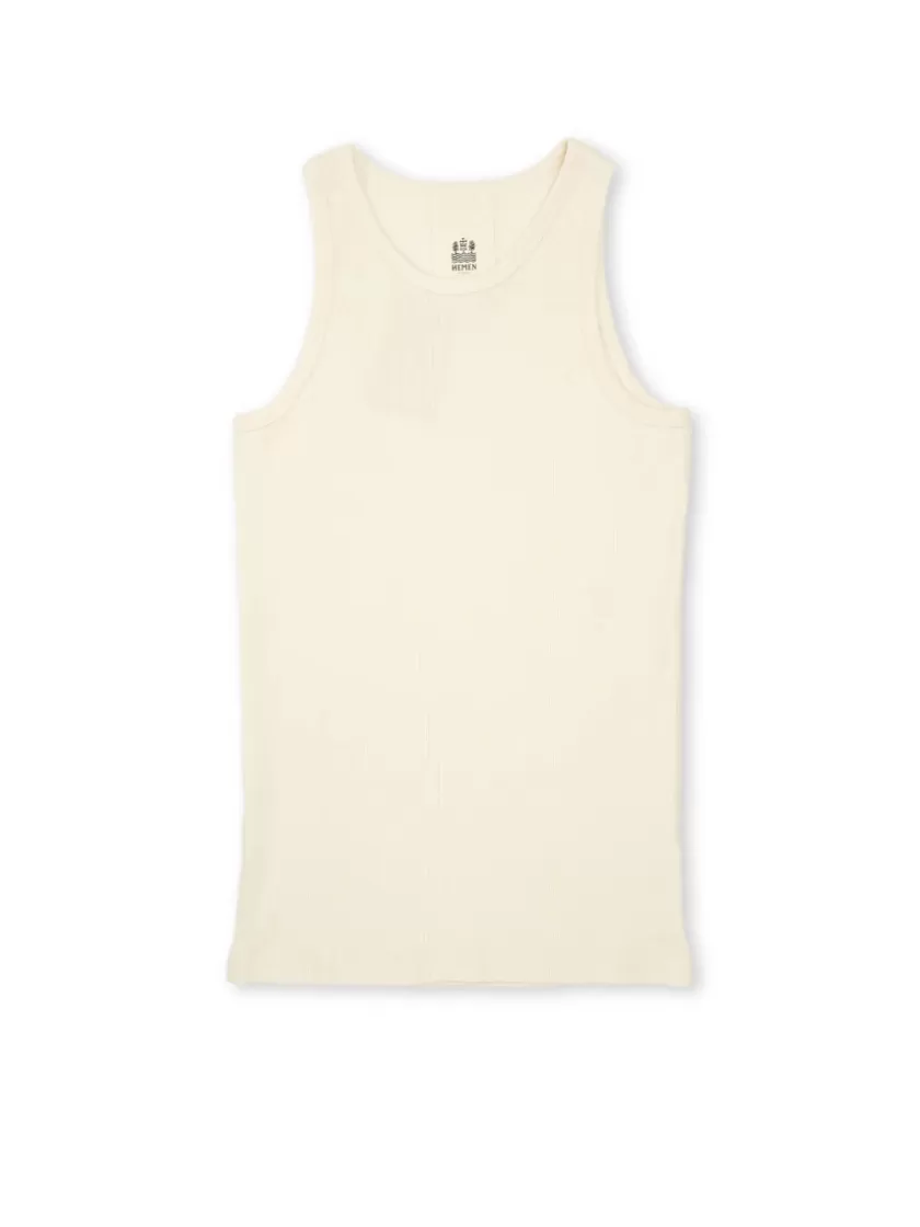Oliver Spencer Hemen Biarritz Gari Cream Organic Cotton Vest Discount