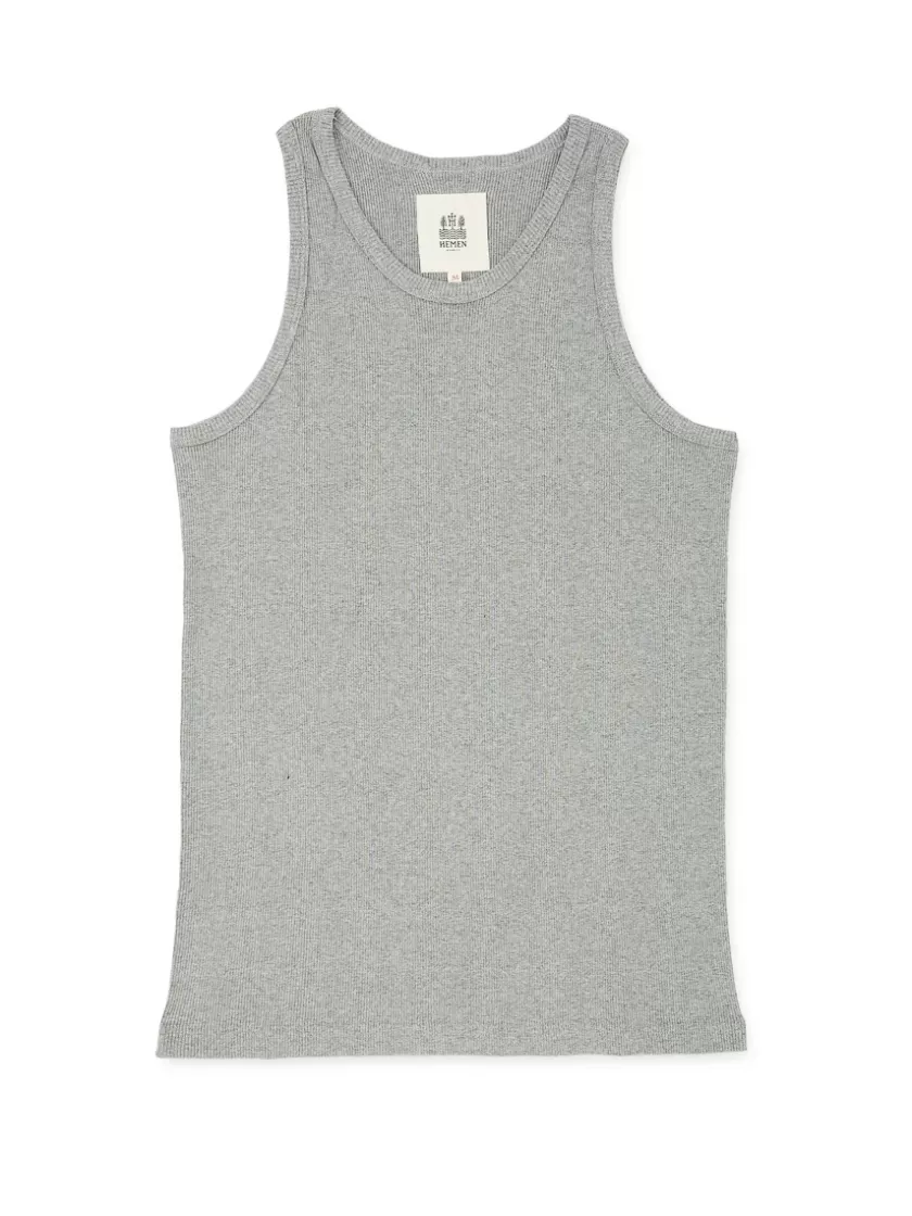 Oliver Spencer Hemen Biarritz Gari Grey Organic Cotton Vest Sale