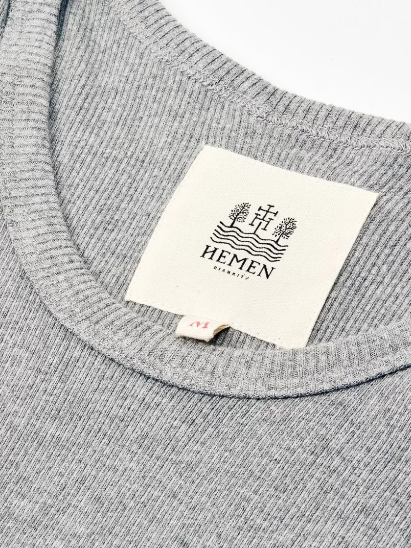 Oliver Spencer Hemen Biarritz Gari Grey Organic Cotton Vest Best Sale