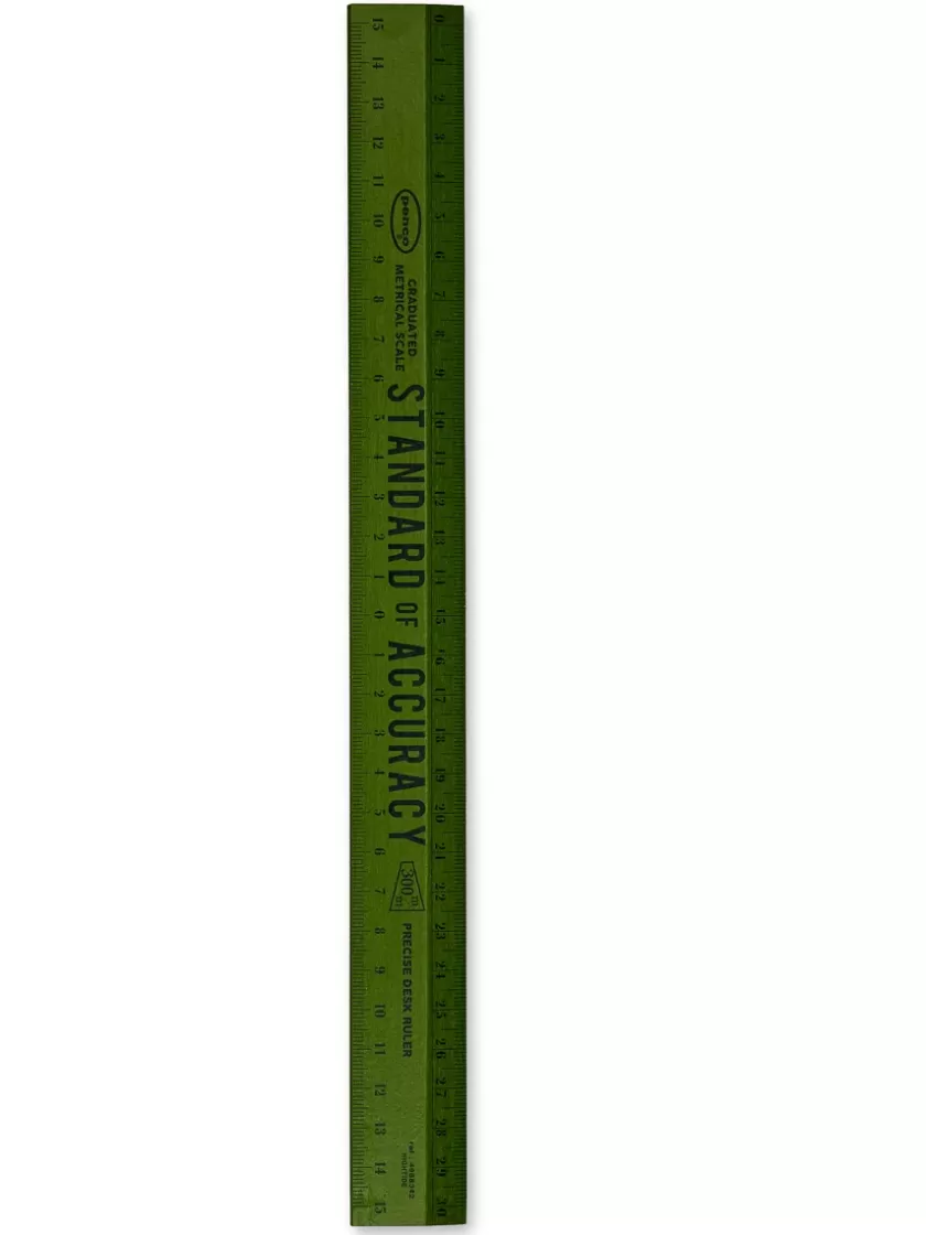 Oliver Spencer Hightide Penco Wooden Ruler 30Cm Khaki Hot