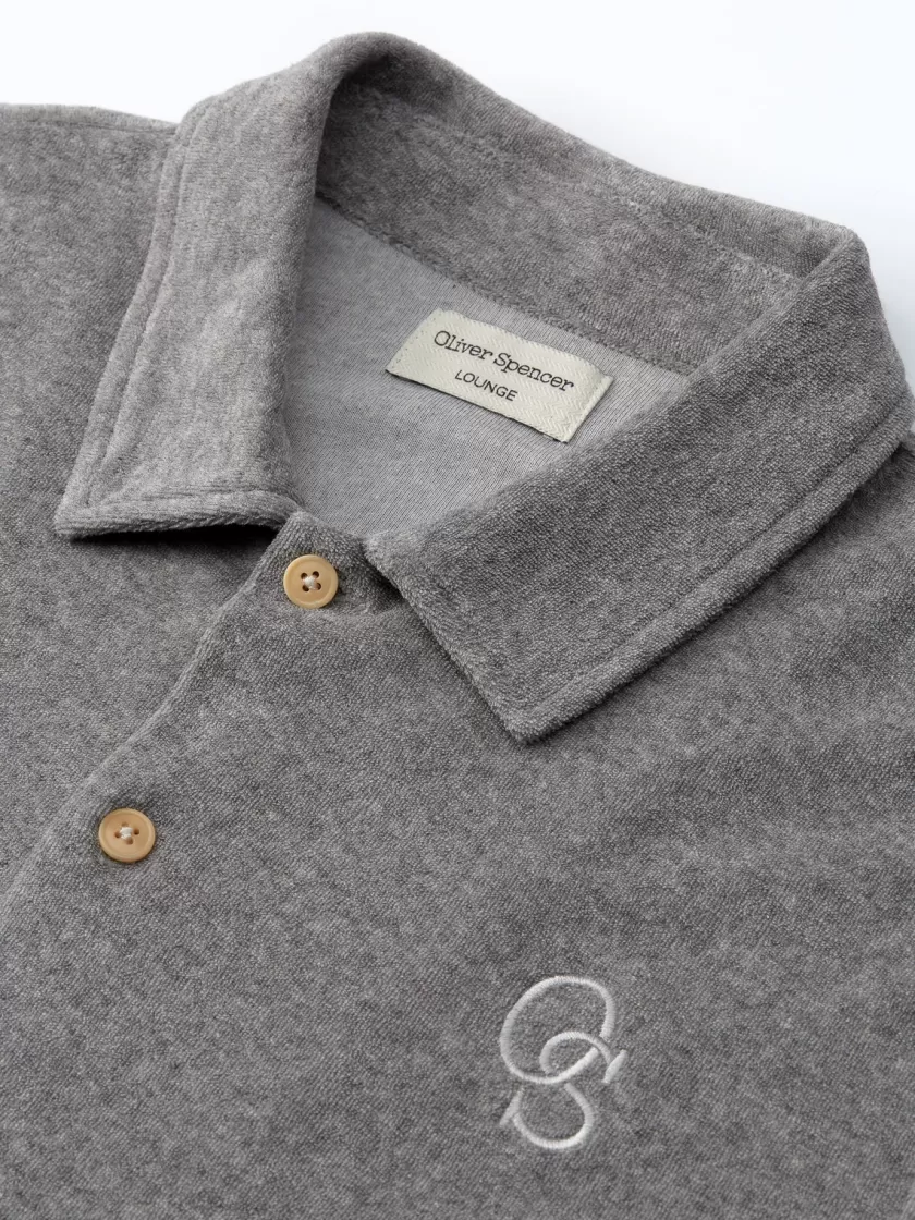 Oliver Spencer House Long Sleeve Jersey Shirt Ashbourne Grey Cheap