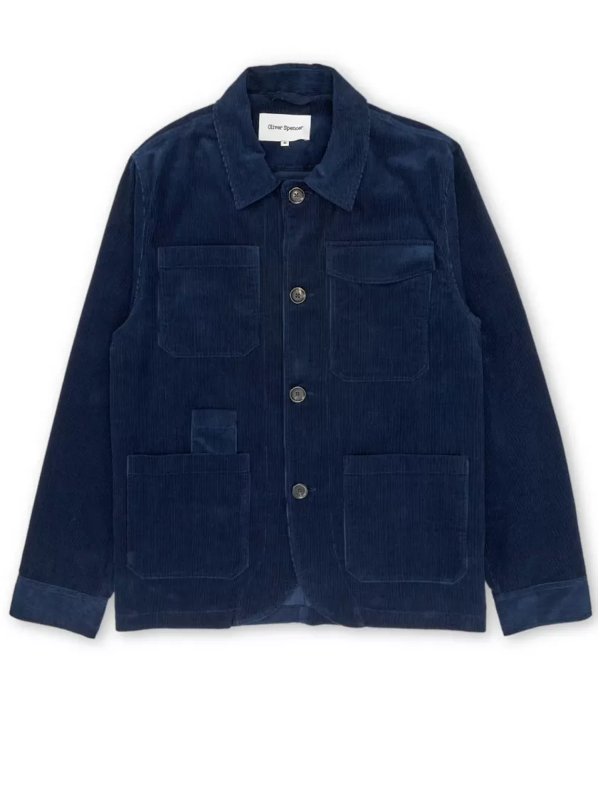 Oliver Spencer Hythe Jacket Whitton Cord Navy Flash Sale