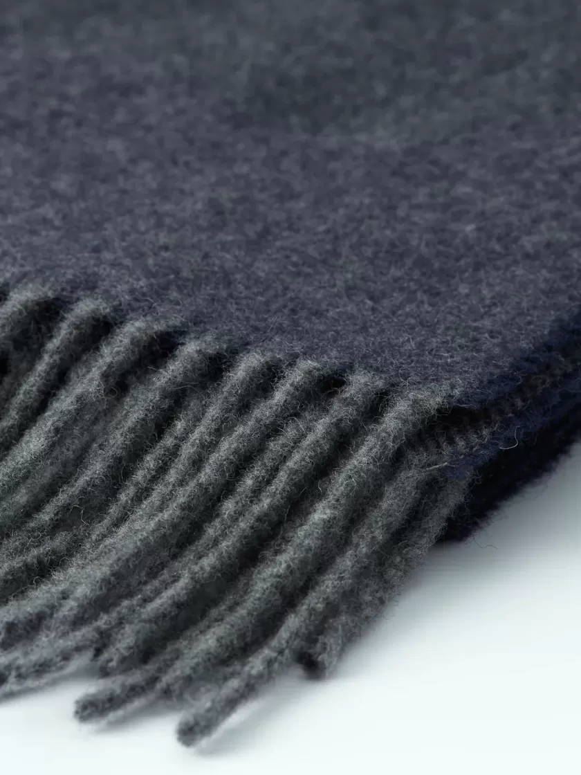 Oliver Spencer Isaac Scarf Brentor Navy Discount