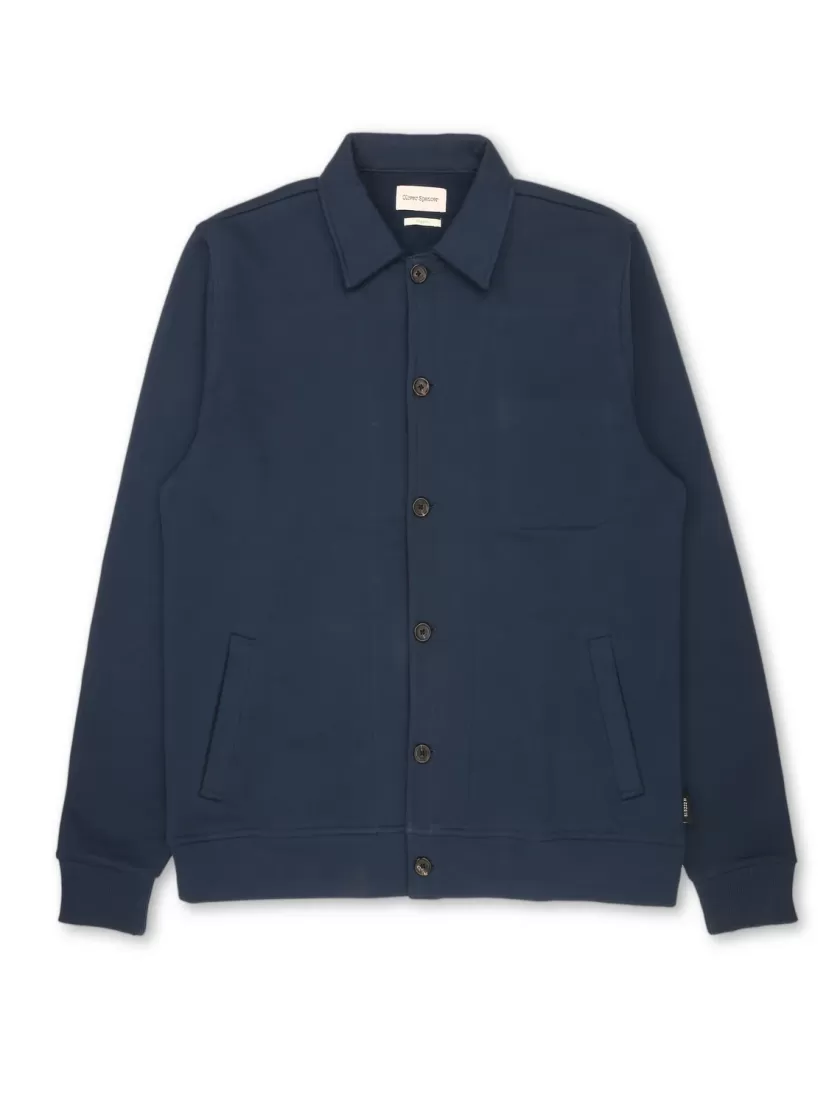Oliver Spencer Kenmore Jersey Cardigan Harris Navy Store