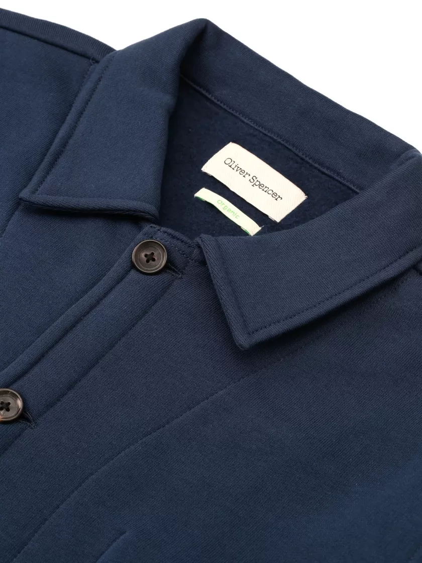Oliver Spencer Kenmore Jersey Cardigan Harris Navy Store