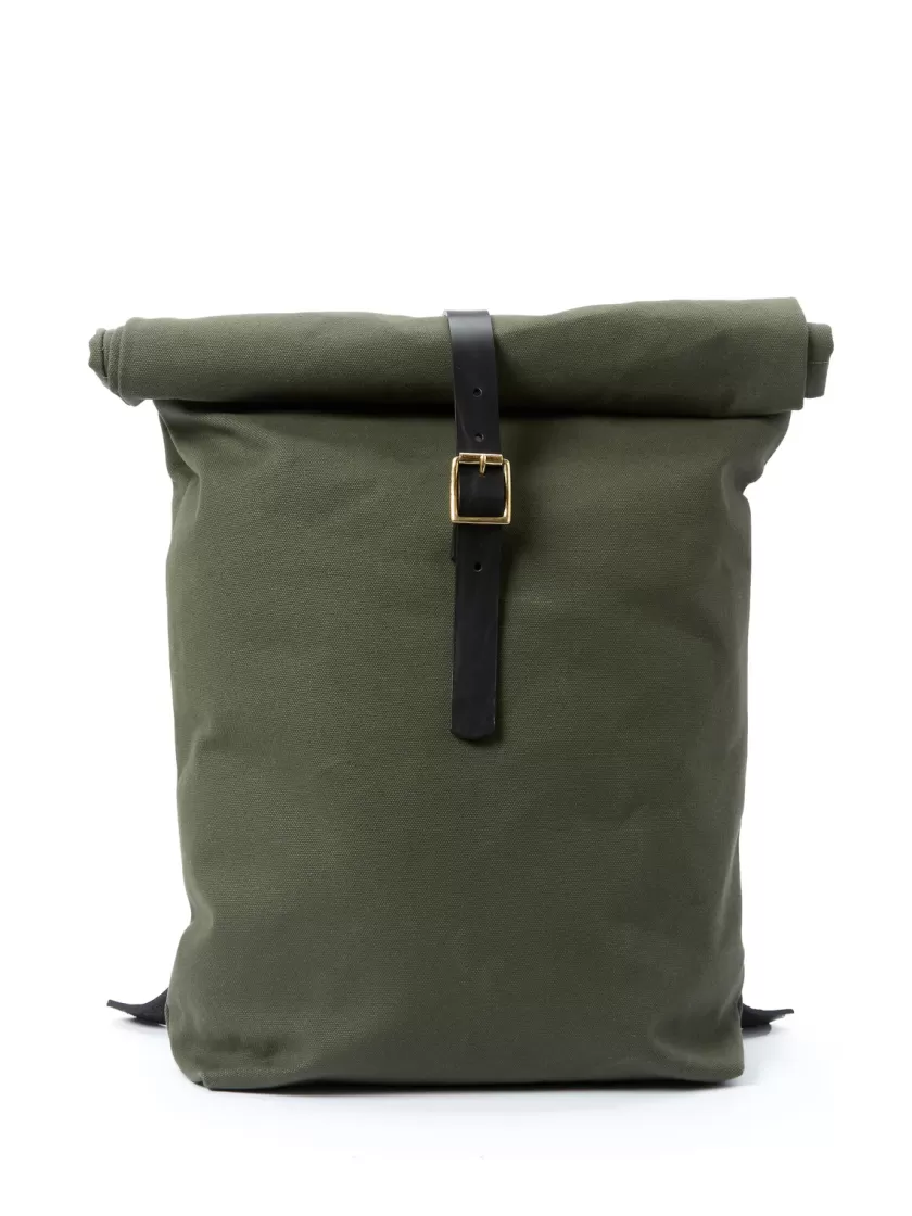 Oliver Spencer Kingsley Walters Newington Backpack Green 18Oz Canvas Flash Sale
