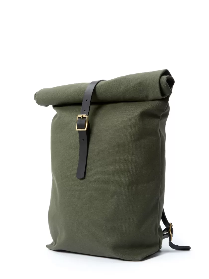 Oliver Spencer Kingsley Walters Newington Backpack Green 18Oz Canvas Flash Sale
