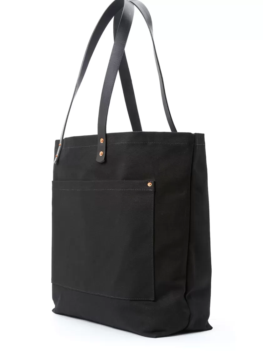 Oliver Spencer Kingsley Walters Redchurch Tote Bag Black 18Oz Canvas Clearance