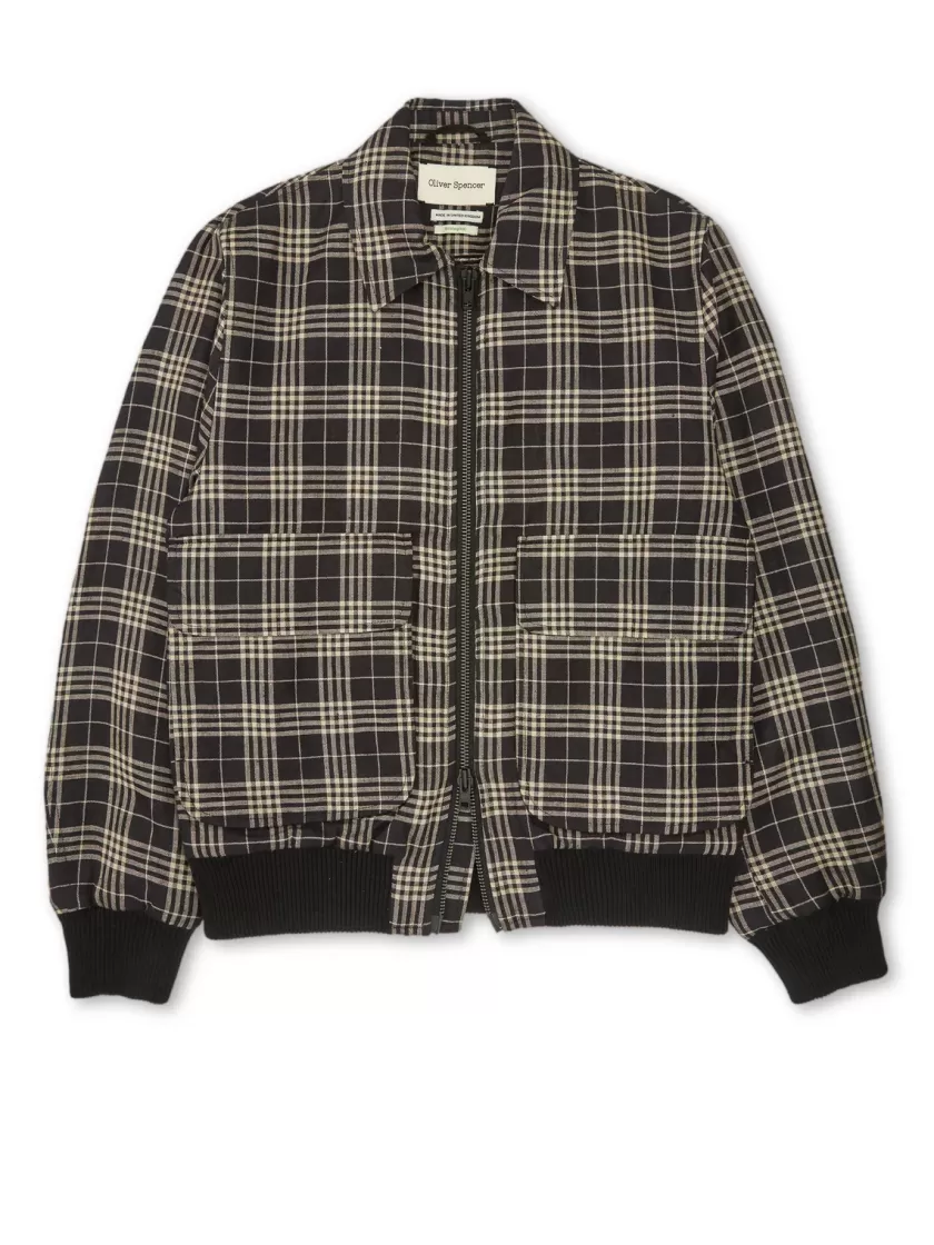 Oliver Spencer Langar Bomber Jacket Finlay Black Cheap