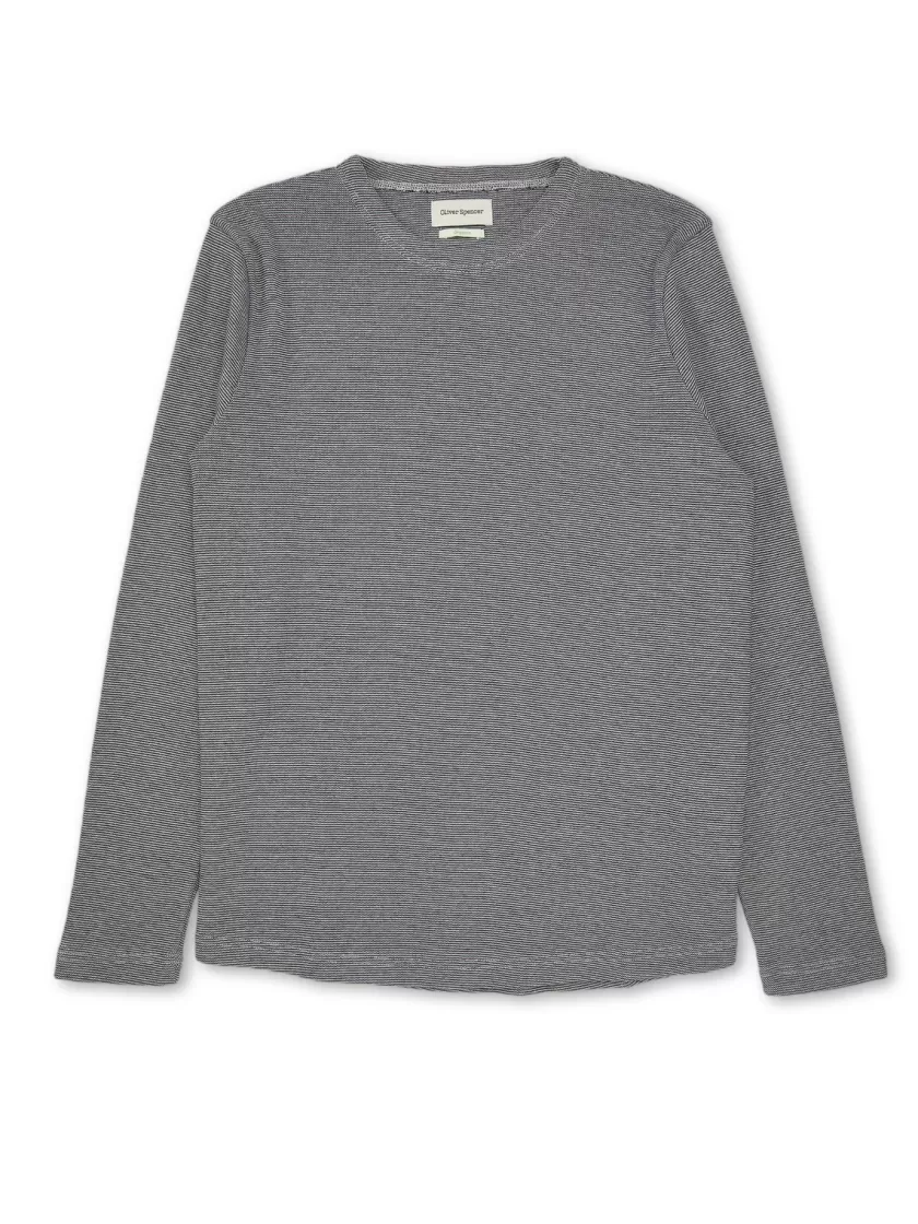 Oliver Spencer Long Sleeve Lounge T-Shirt Yale Blue Clearance