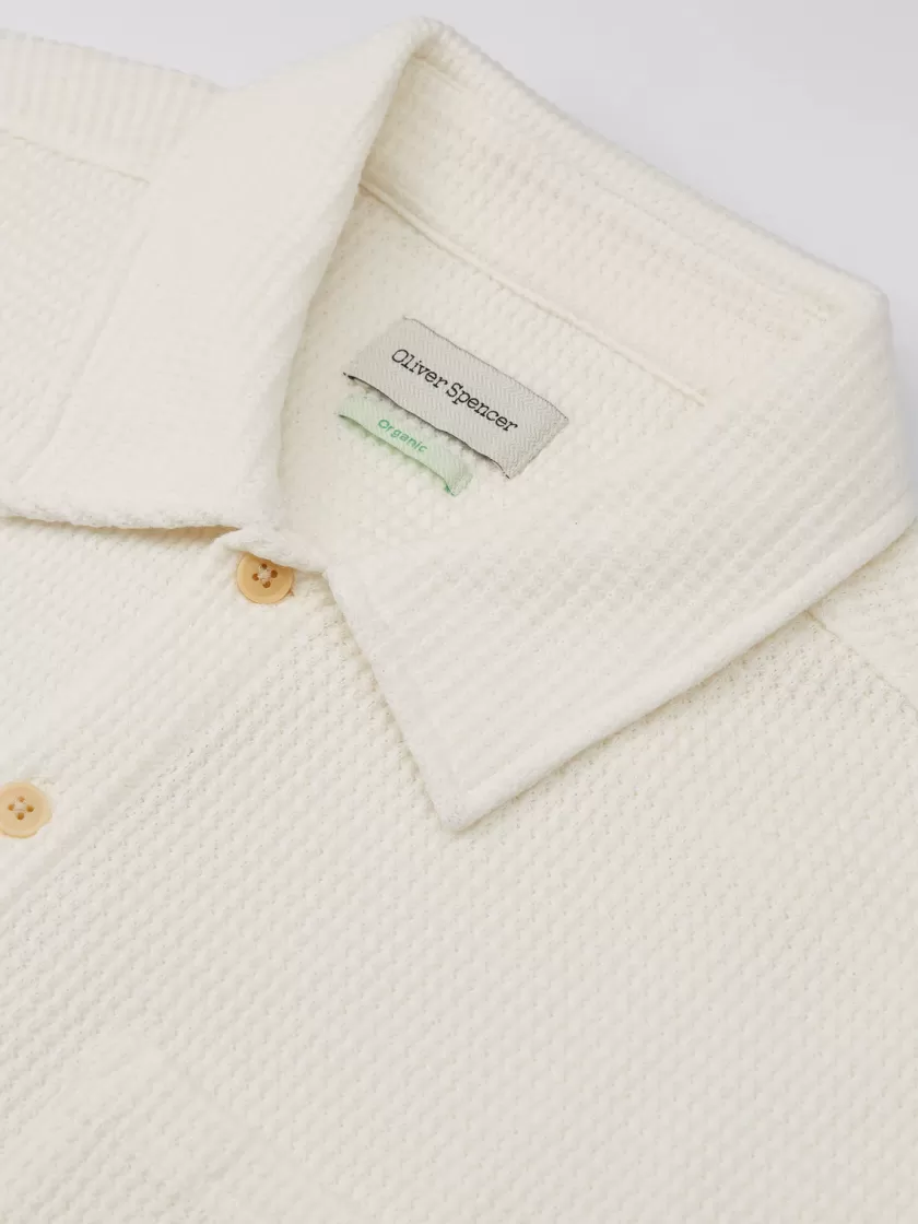 Oliver Spencer Long Sleeve Riviera Jersey Shirt Morval Cream Store