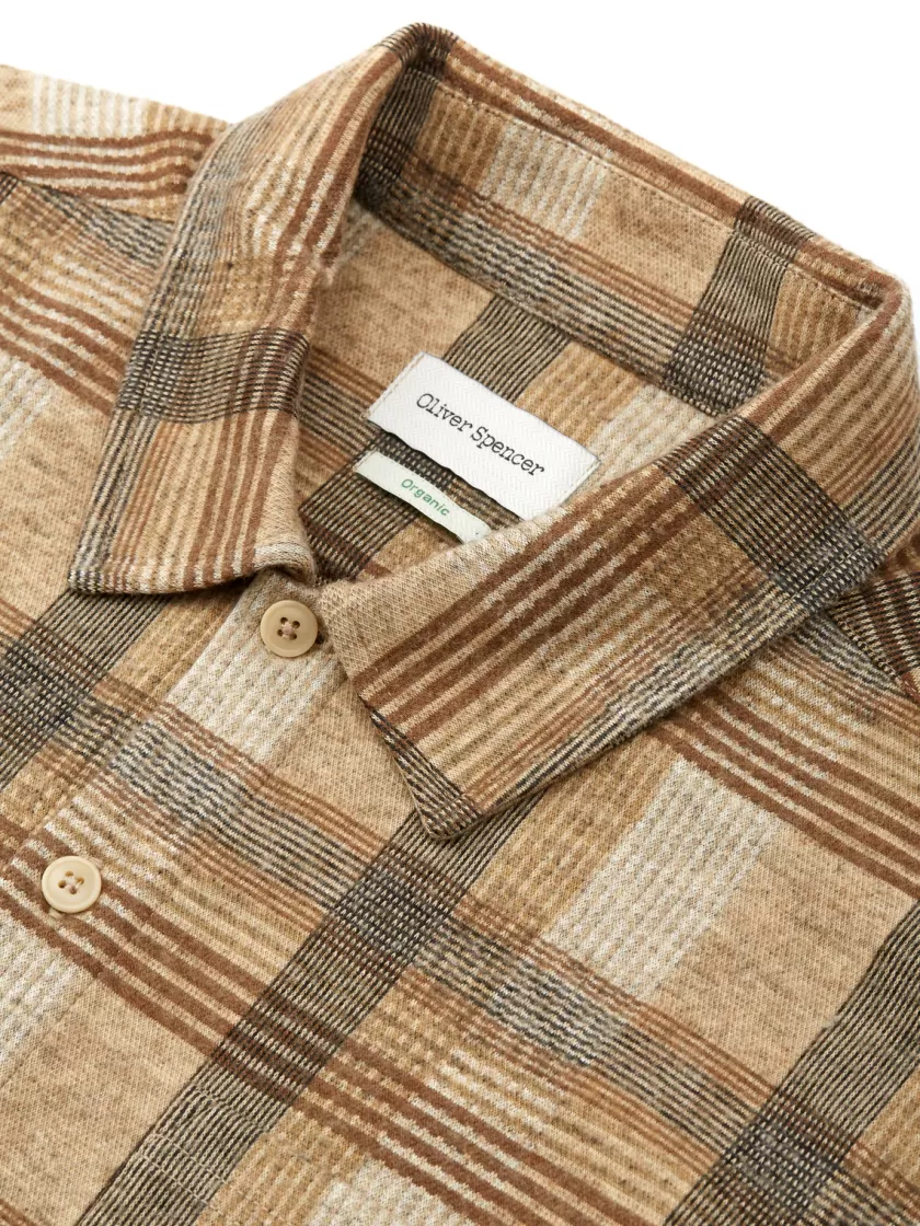 Oliver Spencer Long Sleeve Riviera Jersey Shirt Reynolds Beige Cheap