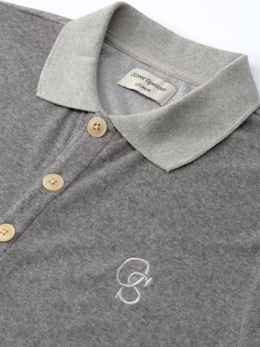 Oliver Spencer Lounge Polo Shirt Ashbourne Grey Fashion