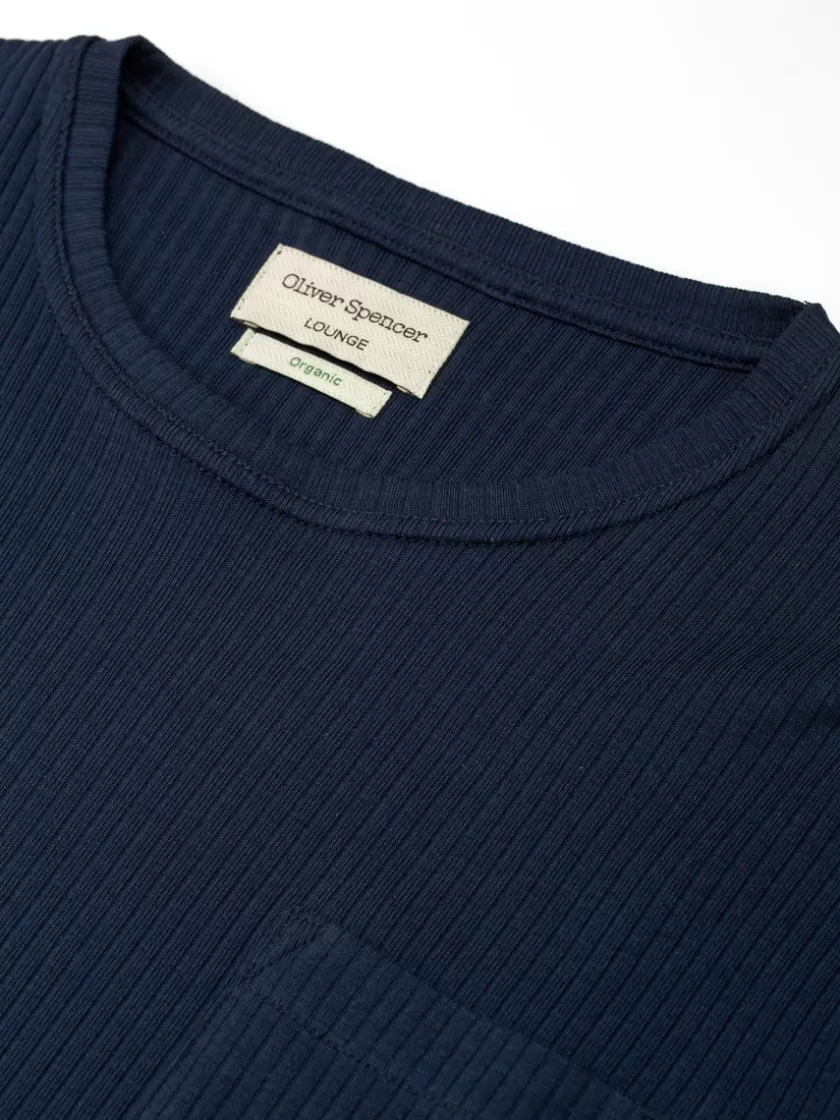 Oliver Spencer Lounge T-Shirt Elms Blue Flash Sale
