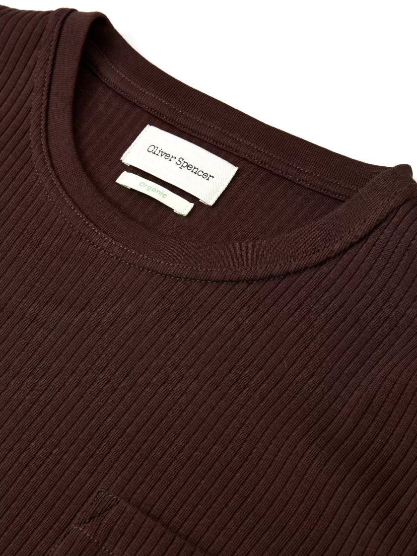 Oliver Spencer Lounge T-Shirt Elms Chocolate Brown Sale
