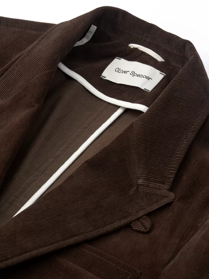 Oliver Spencer Mansfield Jacket Whitton Cord Brown Cheap