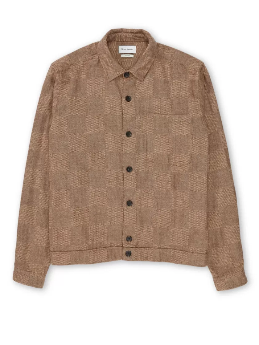 Oliver Spencer Milford Jacket Selbourne Brown Clearance
