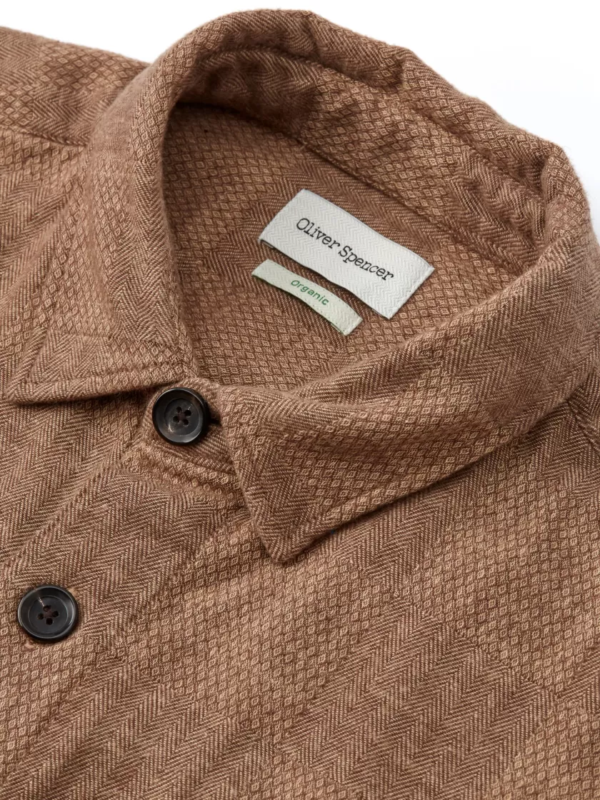 Oliver Spencer Milford Jacket Selbourne Brown Clearance
