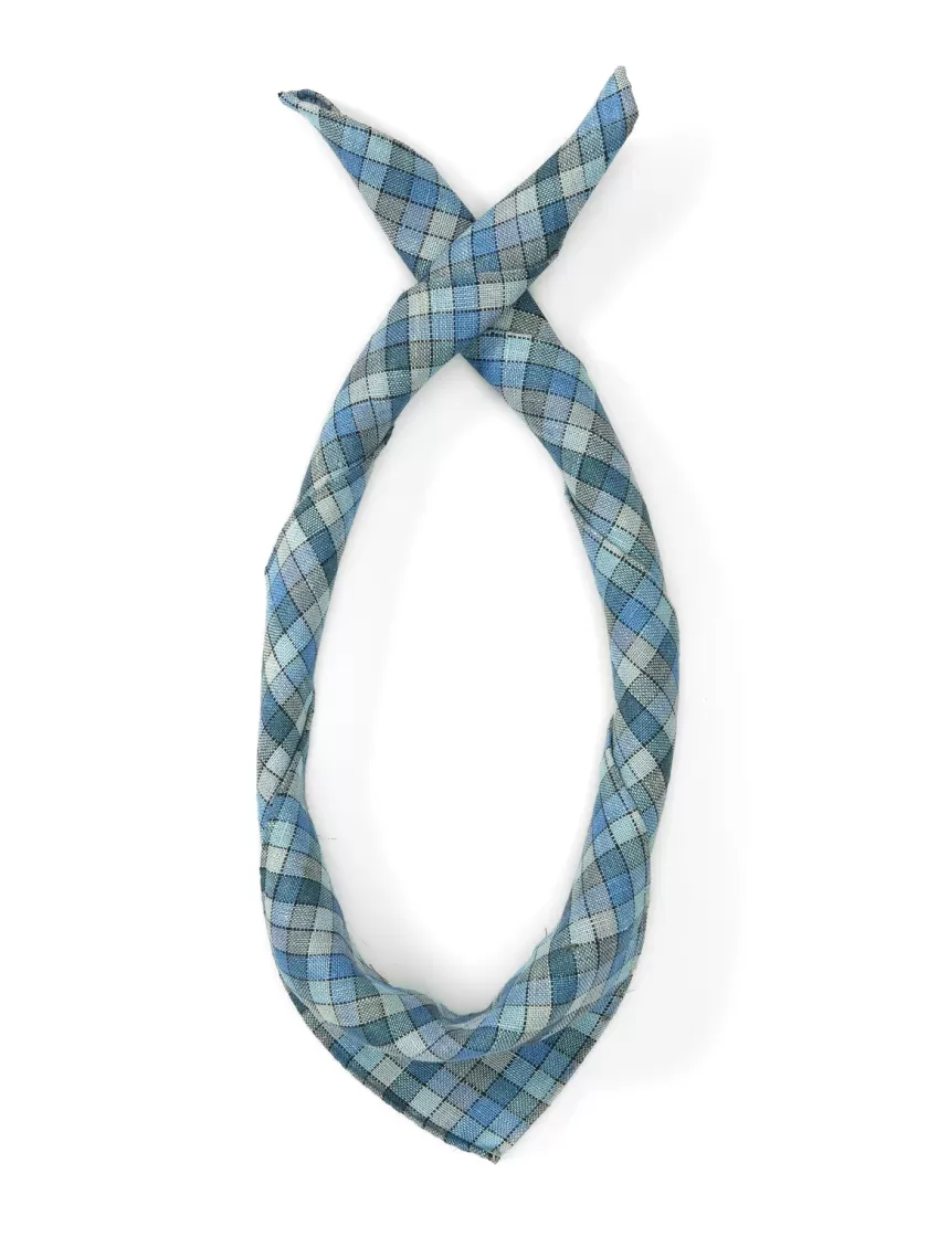 Oliver Spencer Neckerchief Leon Blue Clearance