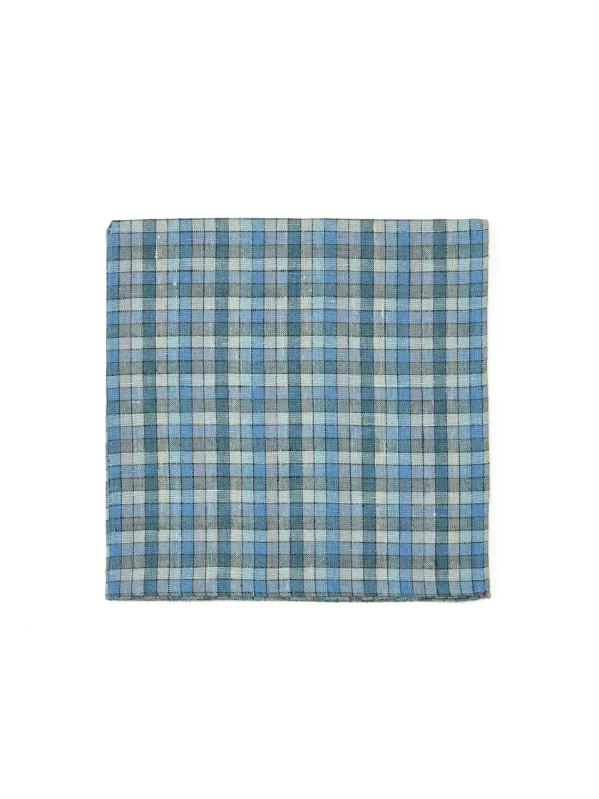 Oliver Spencer Neckerchief Leon Blue Clearance