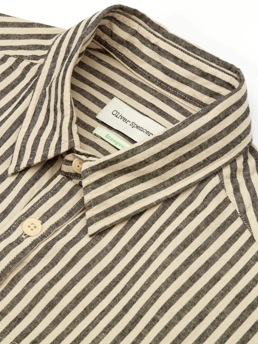 Oliver Spencer New York Special Shirt Elliot Cream/Charcoal Best Sale