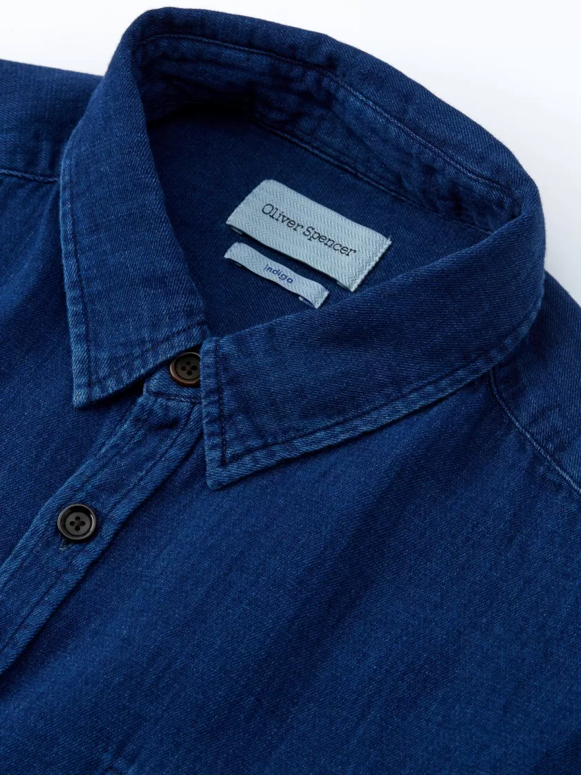 Oliver Spencer New York Special Shirt Levens Indigo Blue Cheap