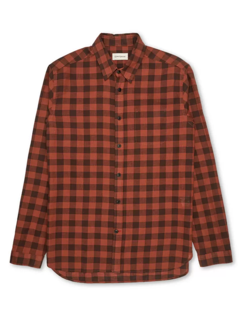 Oliver Spencer New York Special Shirt Marler Orange Cheap