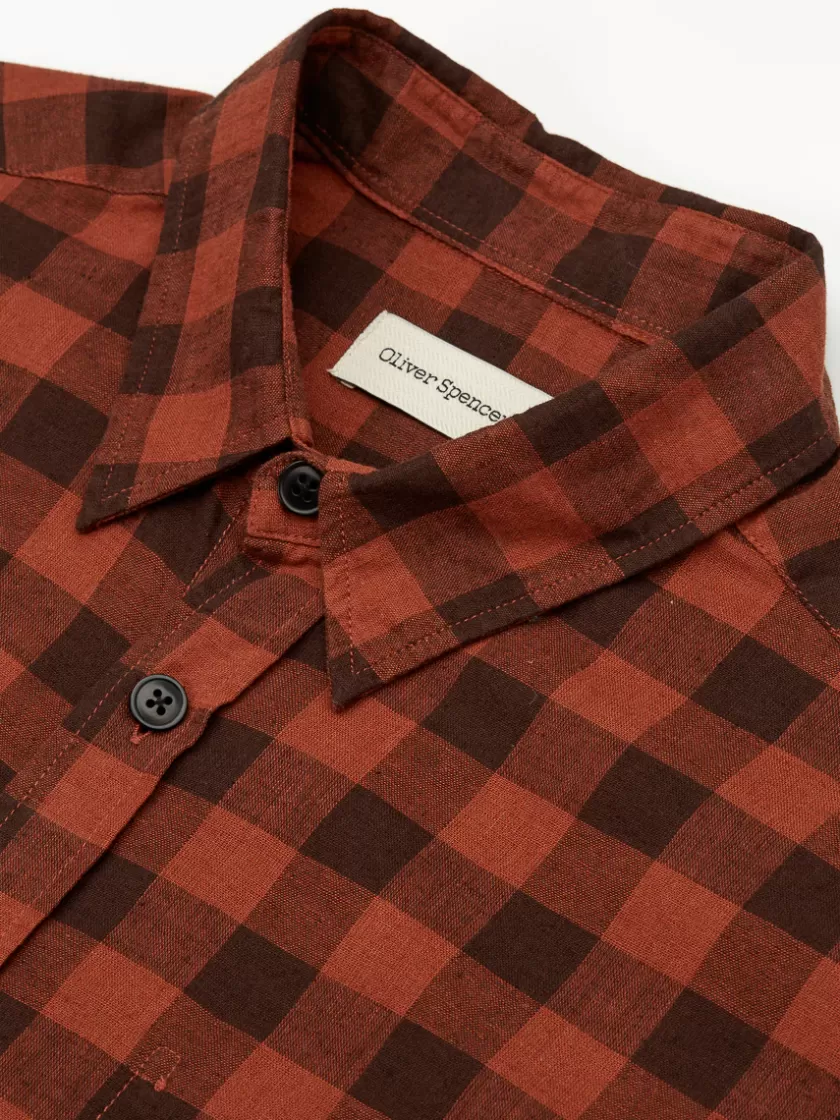 Oliver Spencer New York Special Shirt Marler Orange Cheap