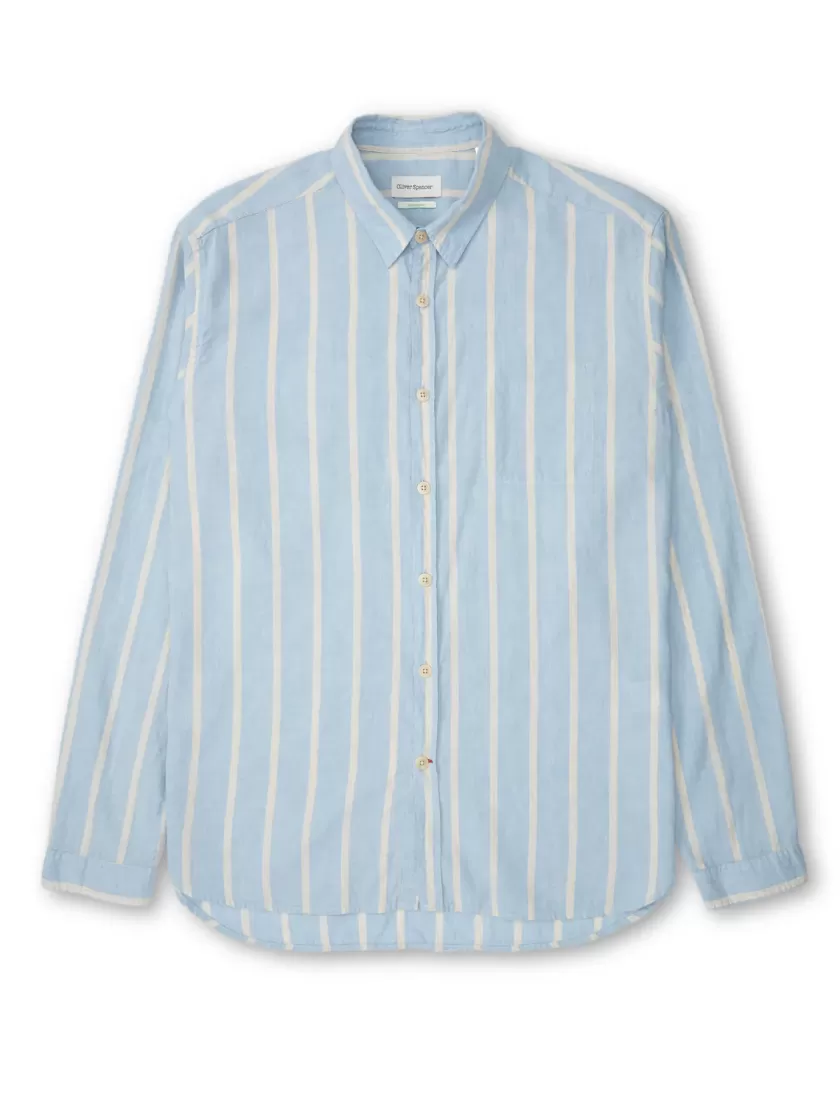Oliver Spencer New York Special Shirt Norton Blue Hot