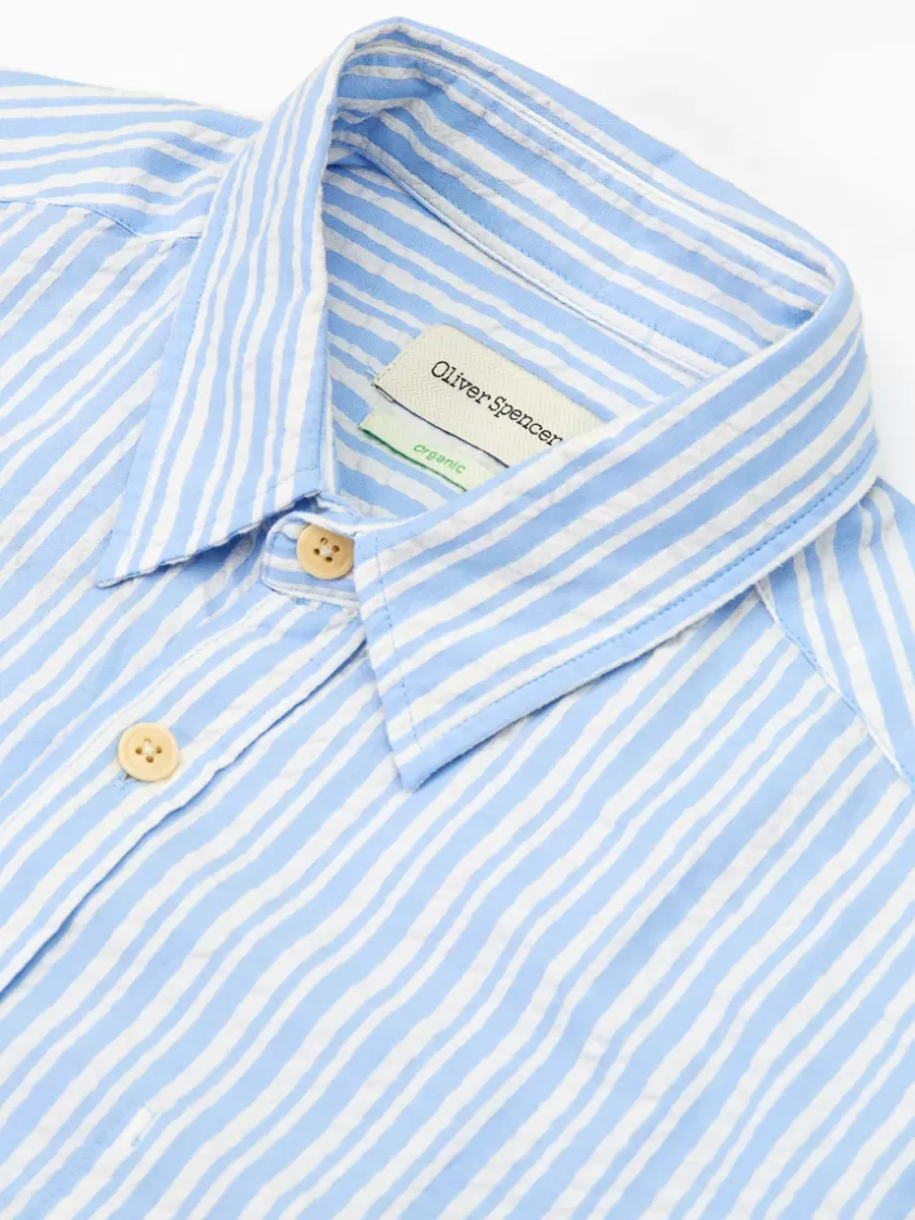 Oliver Spencer New York Special Shirt Quirke Blue New