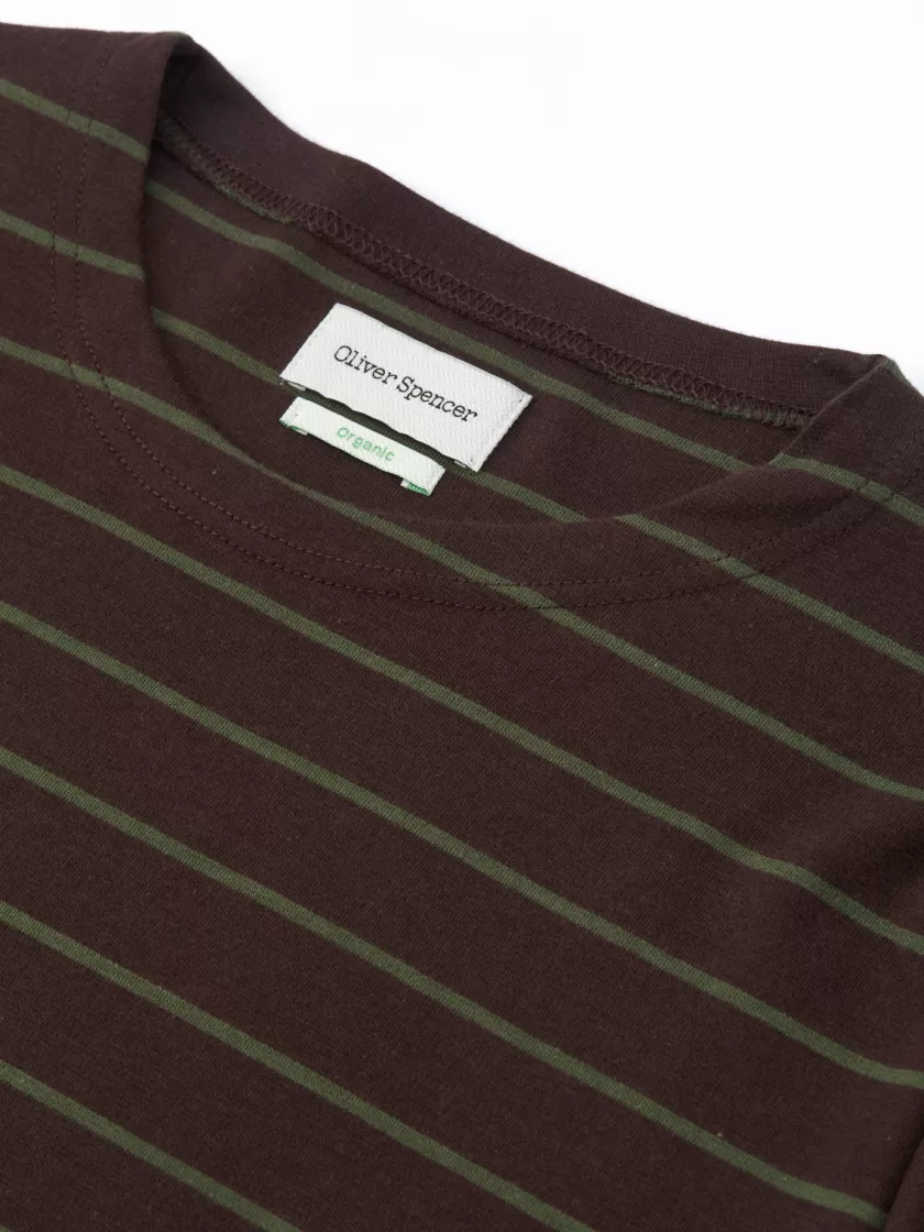 Oliver Spencer Newport Long Sleeve T-Shirt Briar Chocolate Brown Outlet