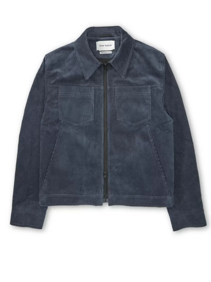 Oliver Spencer Norton Jacket Hudson Cord Blue Discount