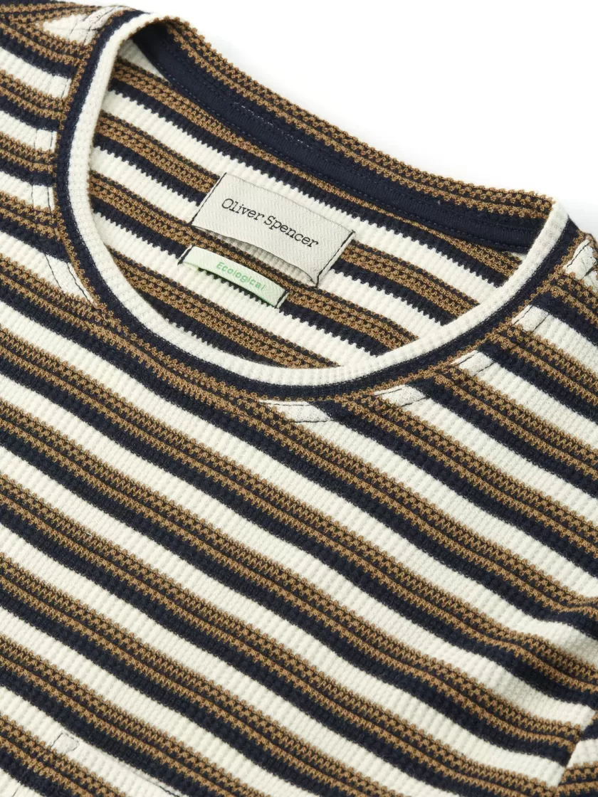 Oliver Spencer Oli's T-Shirt Braemar Cream/Navy New