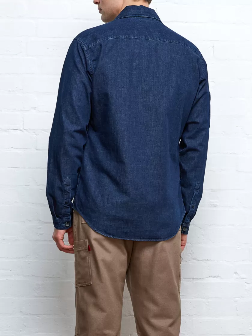 Oliver Spencer X Niwaki Haru Gardening Overshirt Mullins Denim Indigo Rinse Fashion
