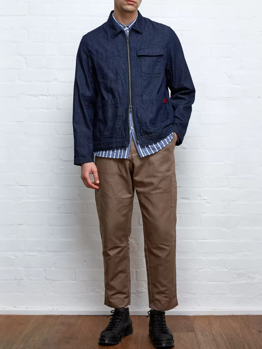 Oliver Spencer X Niwaki Hortus Gardening Jacket Mullins Denim Indigo Rinse New