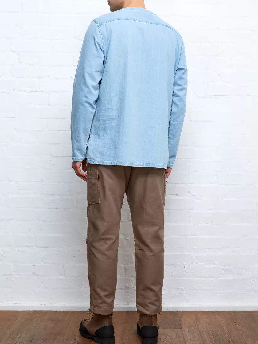 Oliver Spencer X Niwaki Ohana Gardening Smock Mullins Denim Indigo Light Cheap