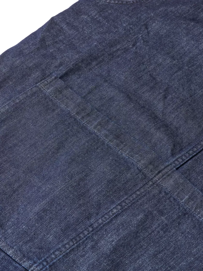 Oliver Spencer X Niwaki Scion Gardening Gilet Wick Denim Indigo Rinse Clearance