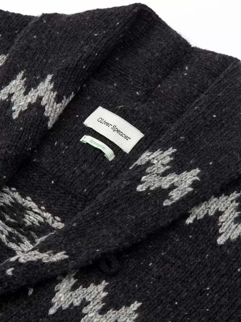 Oliver Spencer Orkney Cardigan Pollard Slate Grey Best