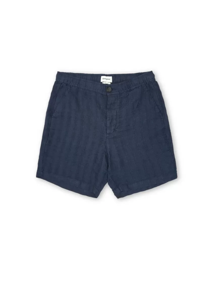 Oliver Spencer Osborne Drawstring Shorts Arnold Navy Best Sale