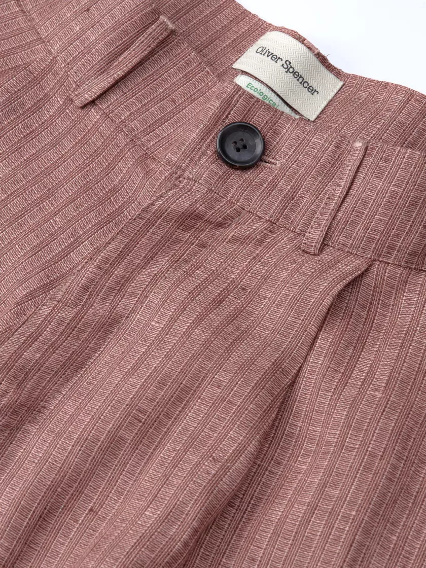Oliver Spencer Pleated Shorts Bishop Pink Discount