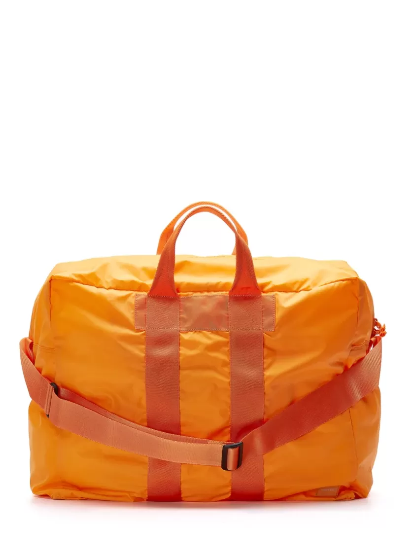 Oliver Spencer Porter-Yoshida & Co Orange 2-Way Flex Duffle Bag Flash Sale