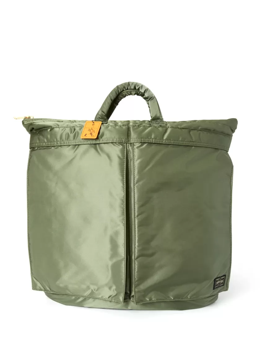 Oliver Spencer Porter-Yoshida & Co Tanker 2-Way Helmet Bag Sage Green Cheap