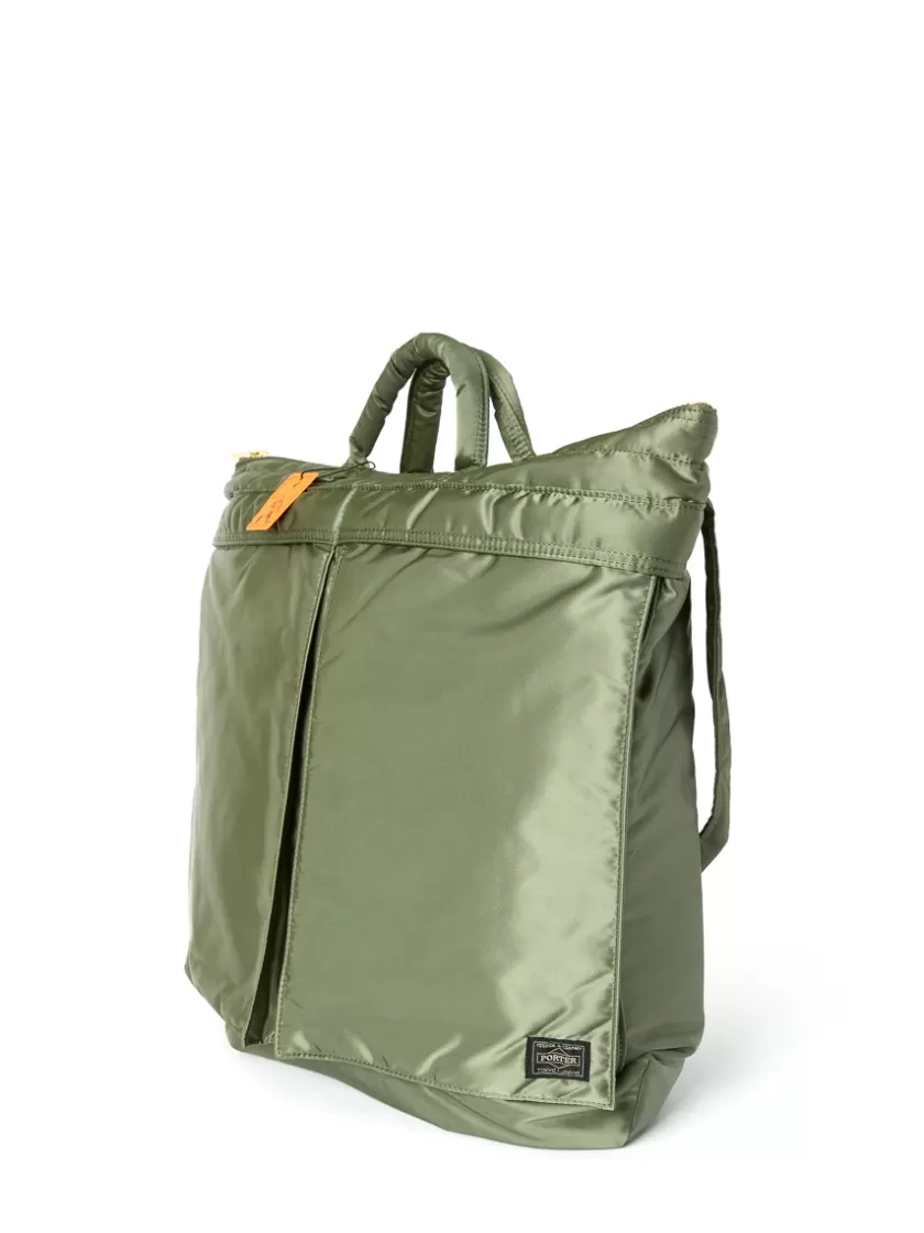 Oliver Spencer Porter-Yoshida & Co Tanker 2-Way Helmet Bag Sage Green Cheap