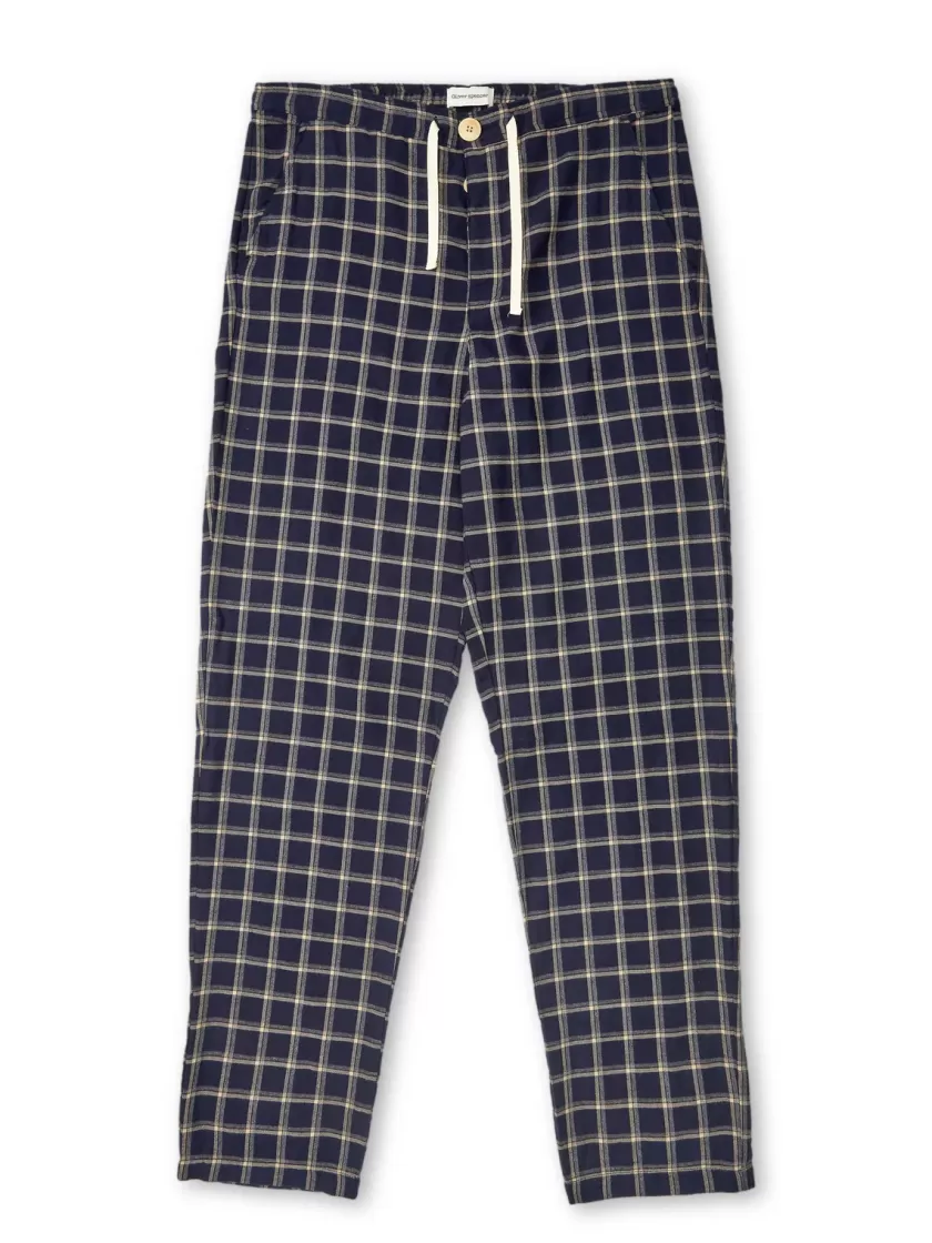 Oliver Spencer Pyjama Trousers Bracknell Navy Store