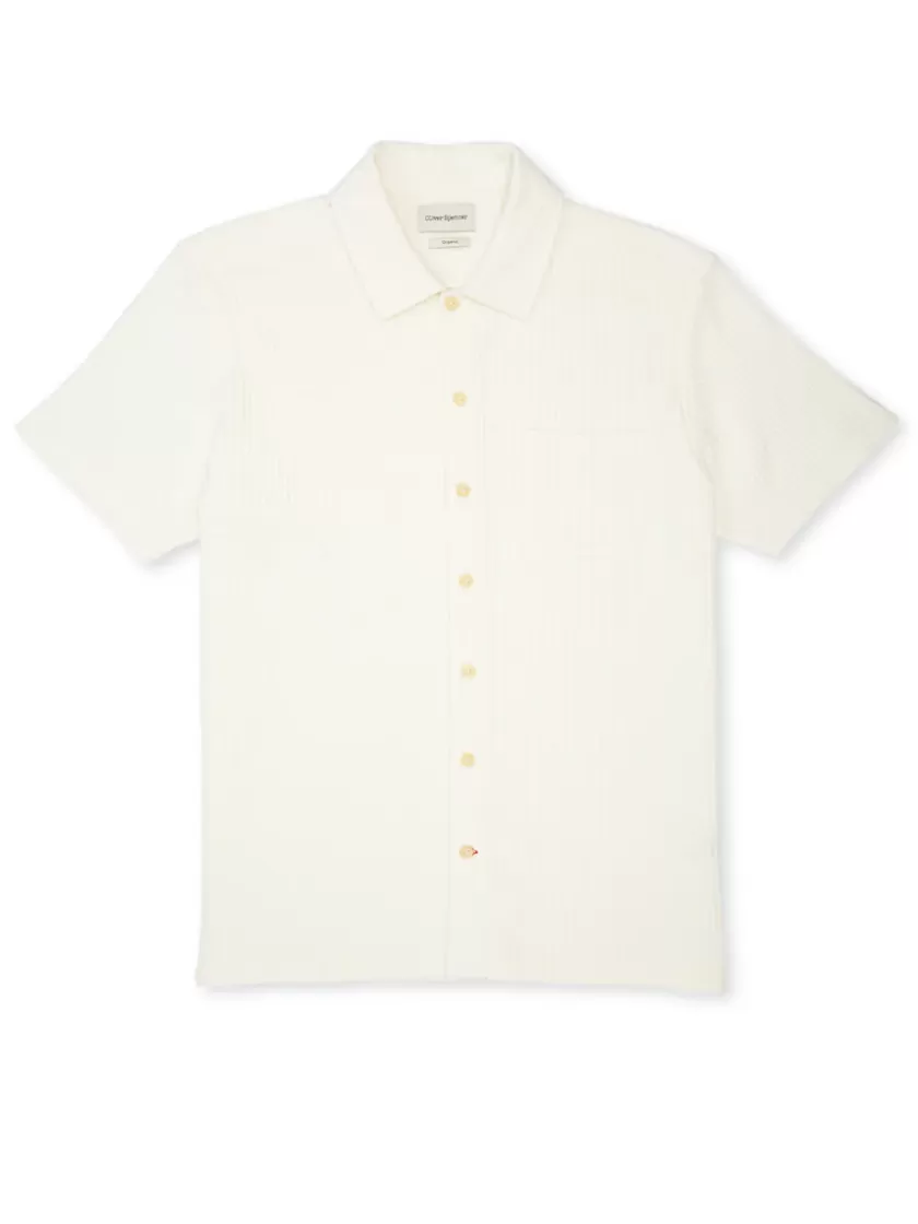 Oliver Spencer Riviera Short Sleeve Jersey Shirt Morval Cream Store