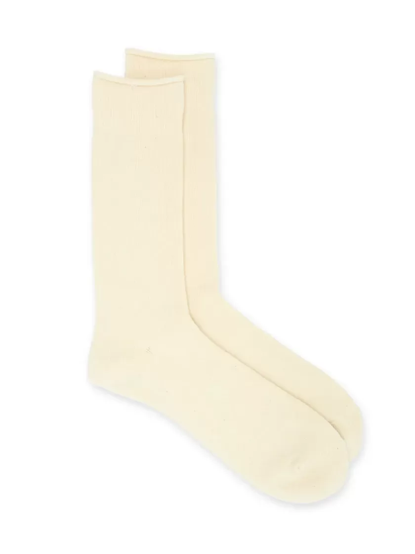 Oliver Spencer Ro To To Organic Cotton Daily 3 Pack Socks Ecru Clearance