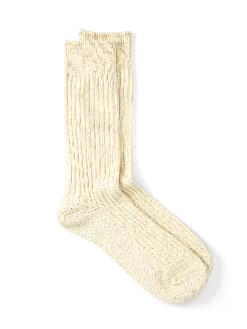 Oliver Spencer Ro To To Organic Cotton Daily 3 Pack Socks Ecru/Brown Best Sale