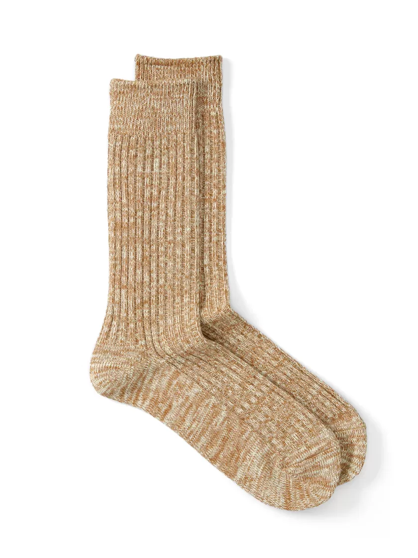 Oliver Spencer Ro To To Organic Cotton Daily 3 Pack Socks Ecru/Brown Best Sale